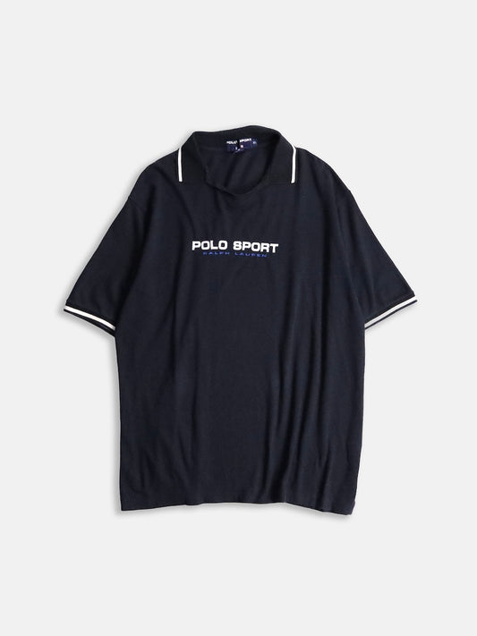90s Polo Sport cotton poloshirt black