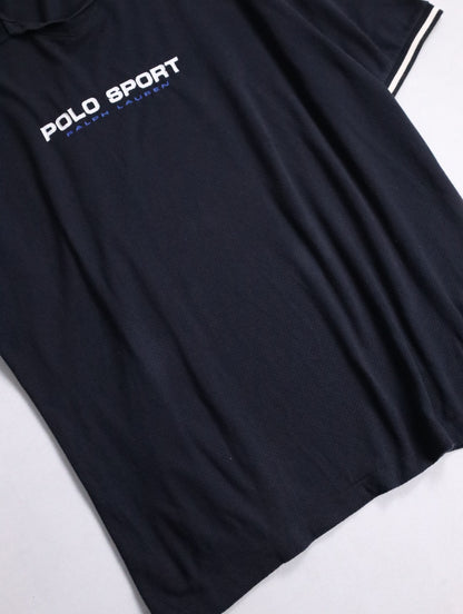 90s Polo Sport cotton poloshirt black