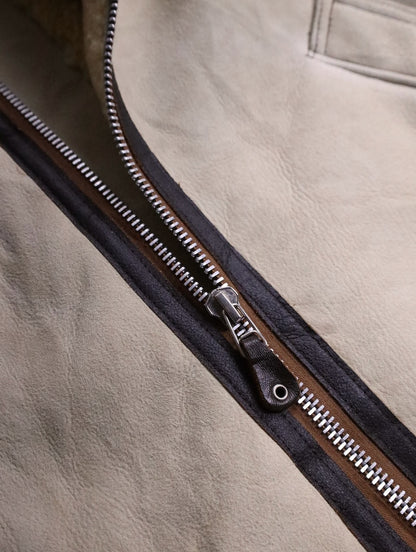 AVIREX TYPE B-3 sheep skin jacket lightbeige