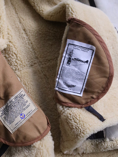 AVIREX TYPE B-3 sheep skin jacket lightbeige