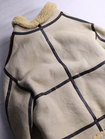 AVIREX TYPE B-3 sheep skin jacket lightbeige