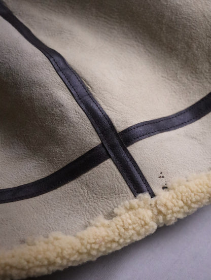 AVIREX TYPE B-3 sheep skin jacket lightbeige