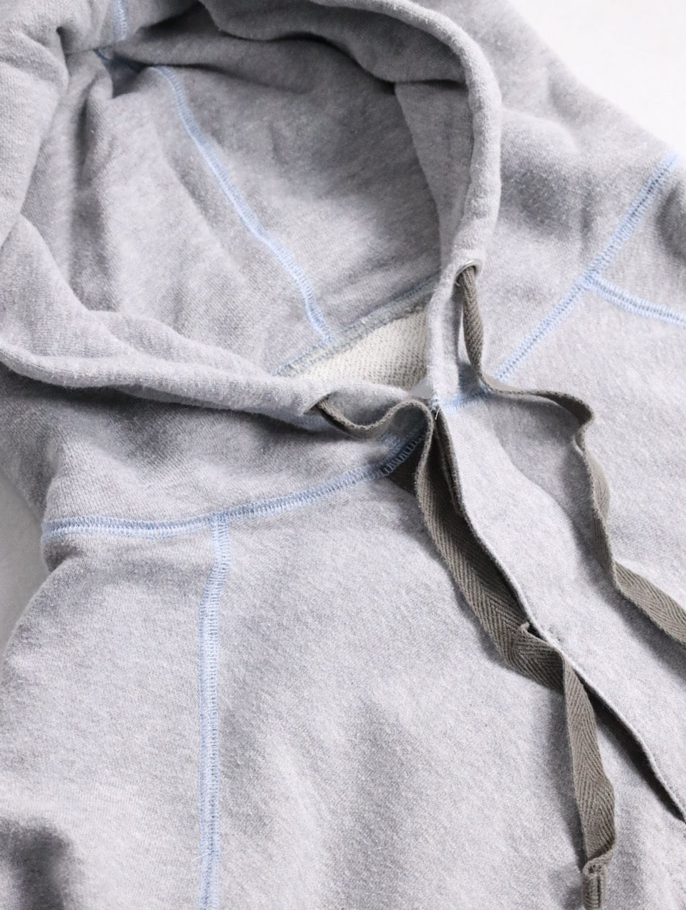 FASETASM arm line half button hoodie gray