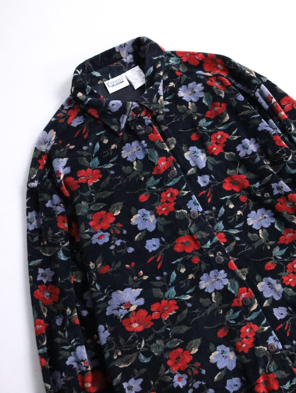 90s flower pile shirt multi