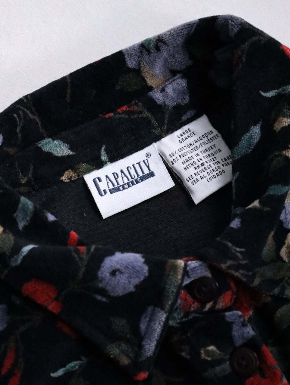 90s flower pile shirt multi