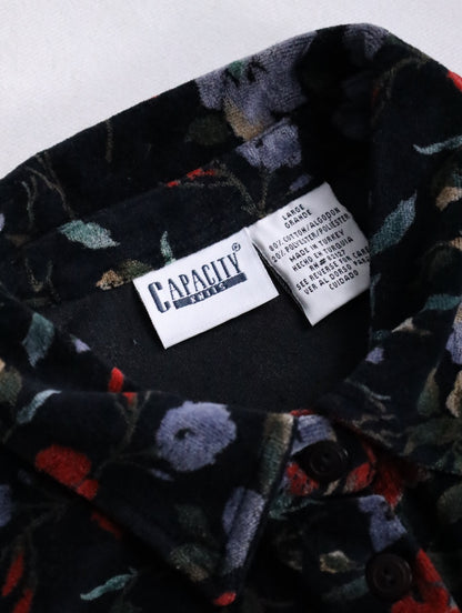 90s flower pile shirt multi