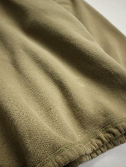 90-00s Abercrombie & Fitch half button cotton sweat hoodie khaki