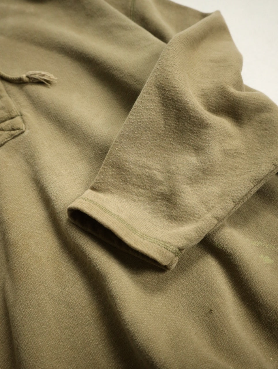90-00s Abercrombie & Fitch half button cotton sweat hoodie khaki