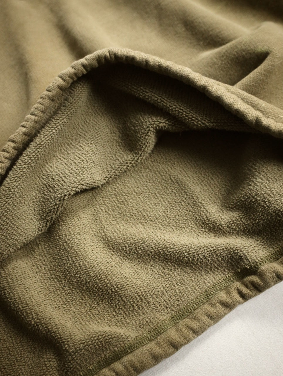 90-00s Abercrombie & Fitch half button cotton sweat hoodie khaki