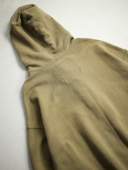 90-00s Abercrombie & Fitch half button cotton sweat hoodie khaki