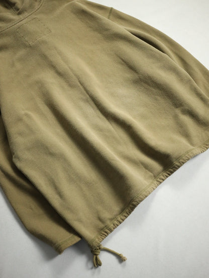 90-00s Abercrombie & Fitch half button cotton sweat hoodie khaki