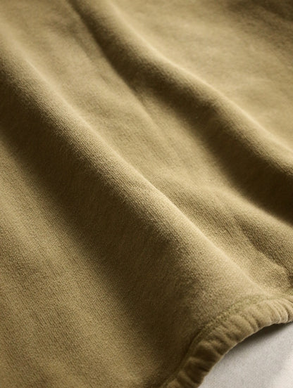 90-00s Abercrombie & Fitch half button cotton sweat hoodie khaki