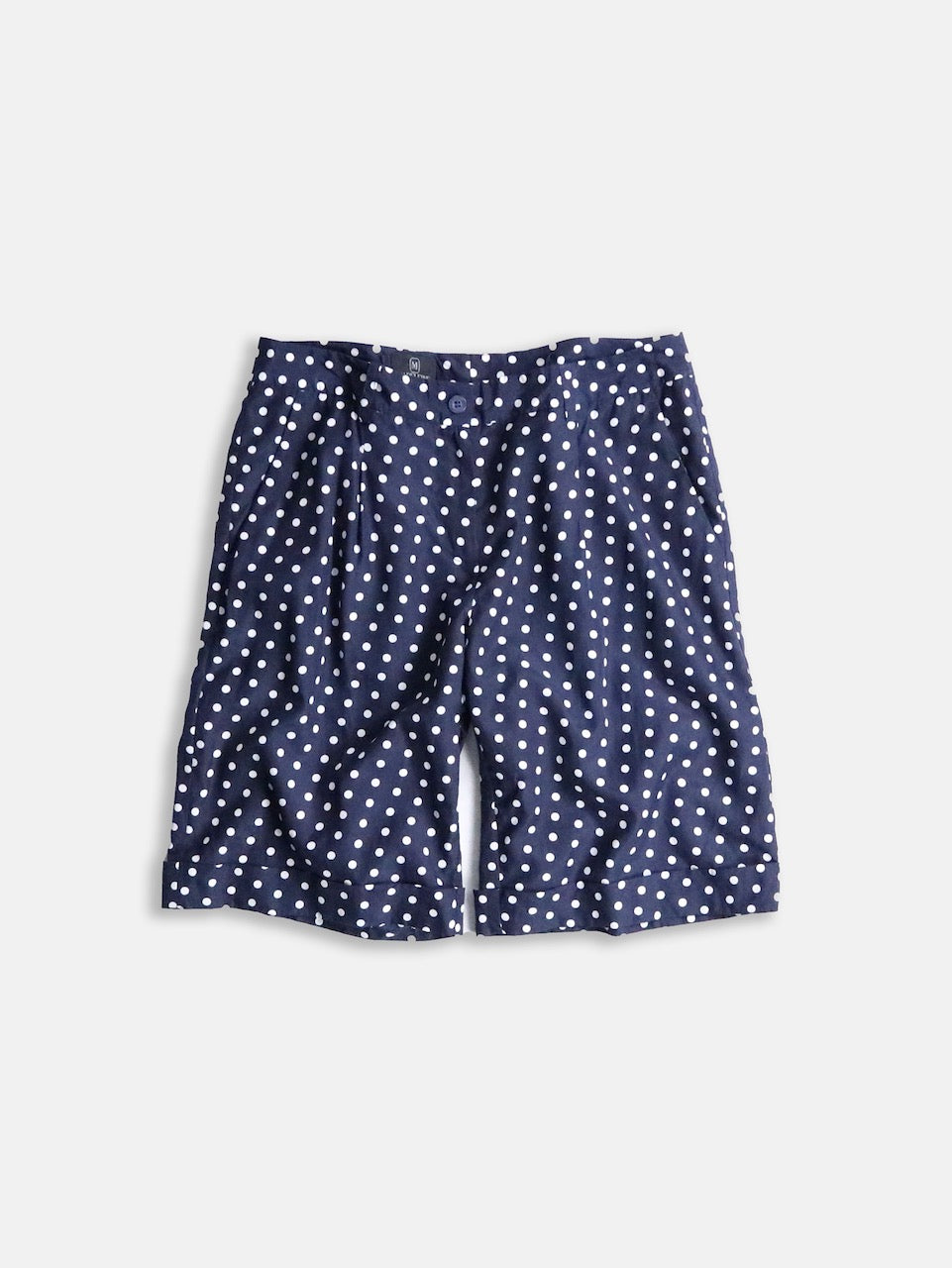 dot 1tuck short pants navy-white