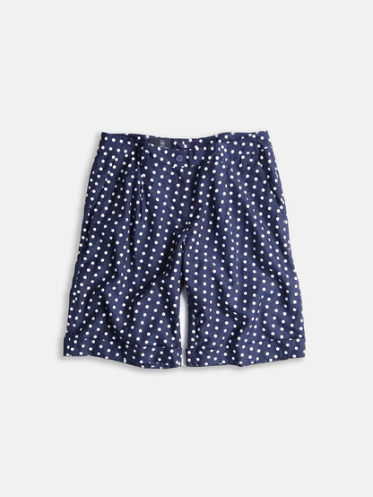 dot 1tuck short pants navy-white