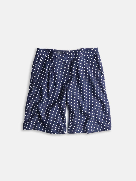 dot 1tuck short pants navy-white