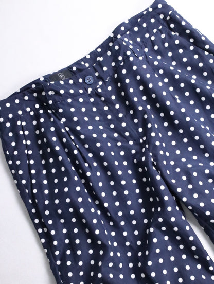 dot 1tuck short pants navy-white