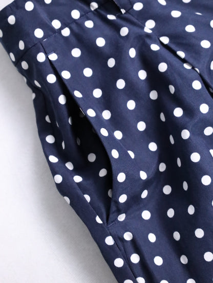 dot 1tuck short pants navy-white