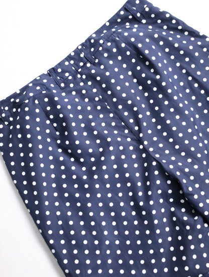 dot 1tuck short pants navy-white