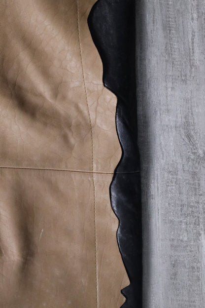 swicth design leather pants brown