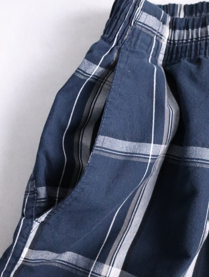 shaka check cargo pants black-white-beige