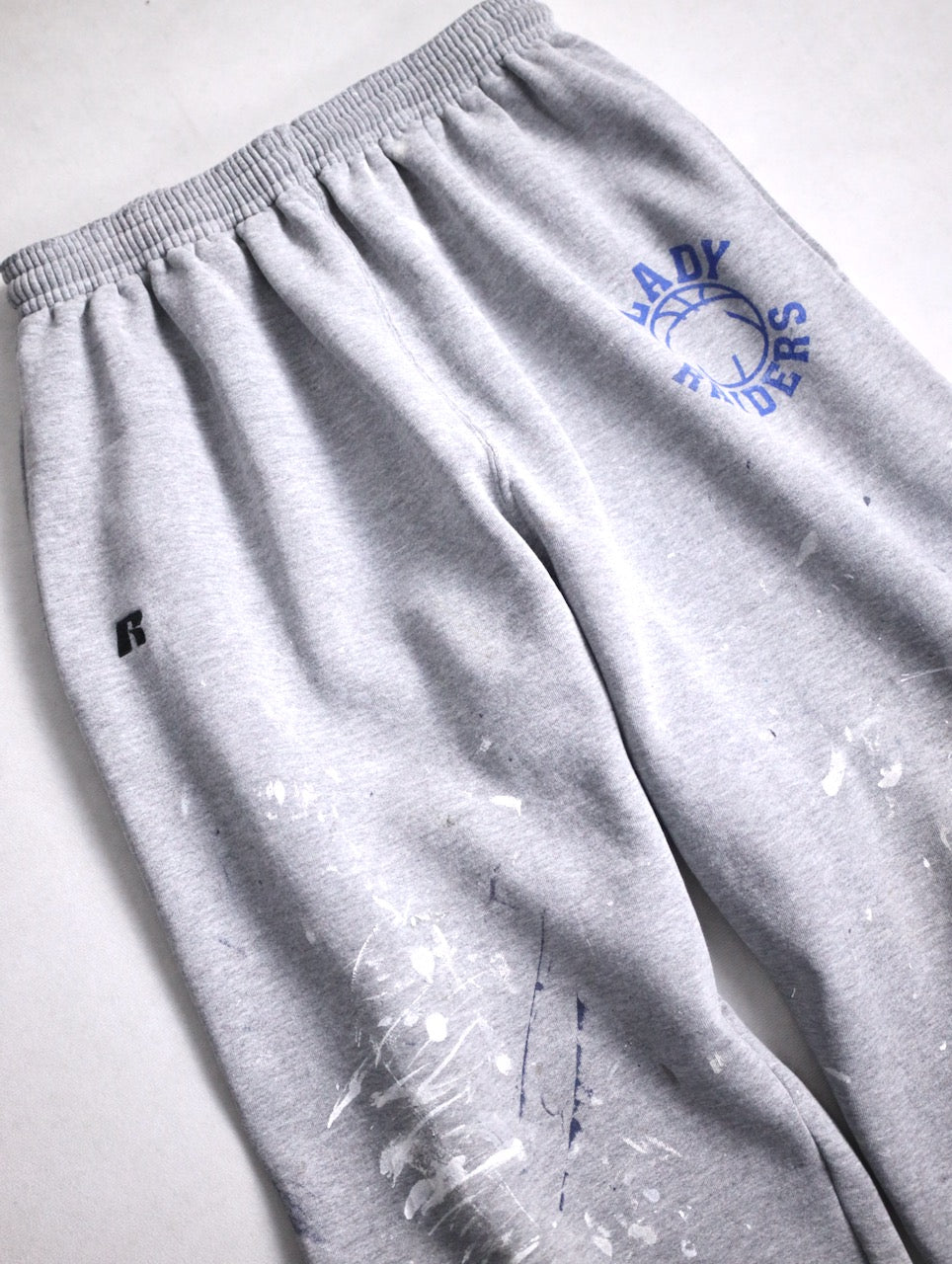 90-00s  RUSSELL painted sweat pants gray