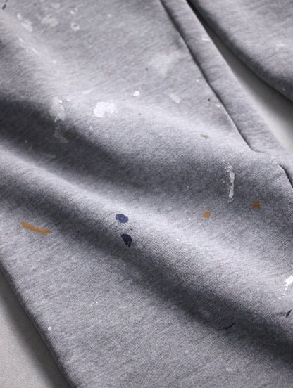 90-00s  RUSSELL painted sweat pants gray