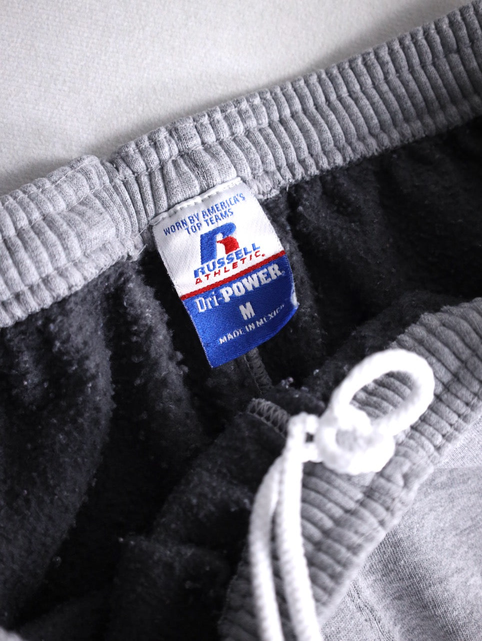 90-00s  RUSSELL painted sweat pants gray