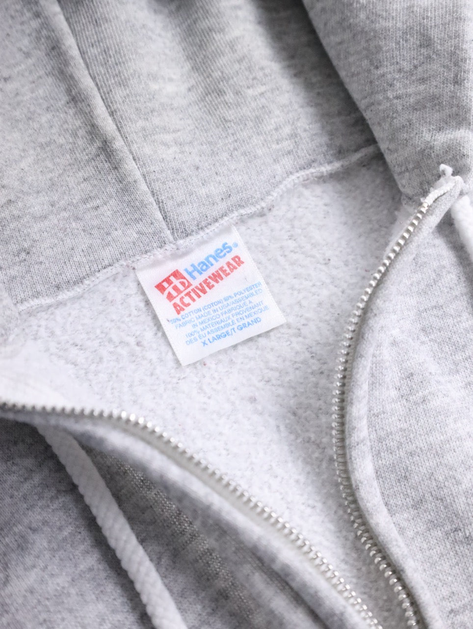 90s Hanes sweat zip hoodie gray