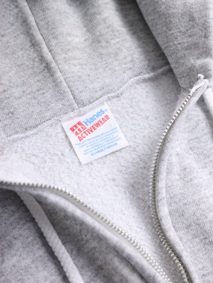 90s Hanes sweat zip hoodie gray