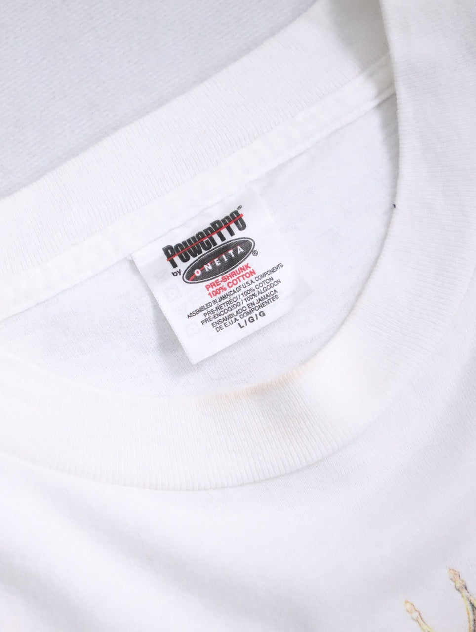 90s cat print tee white