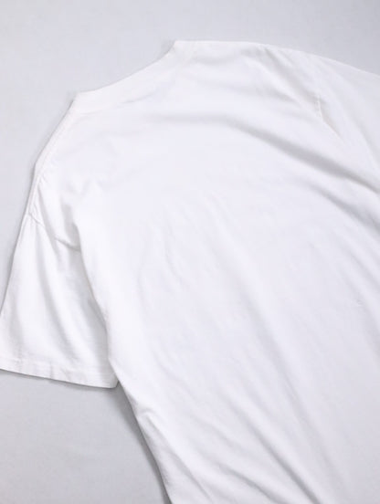90s cat print tee white