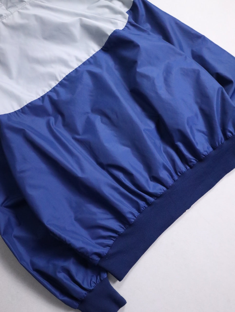 70-80s NIKE 2tone nylon hooded jacket silver-blue