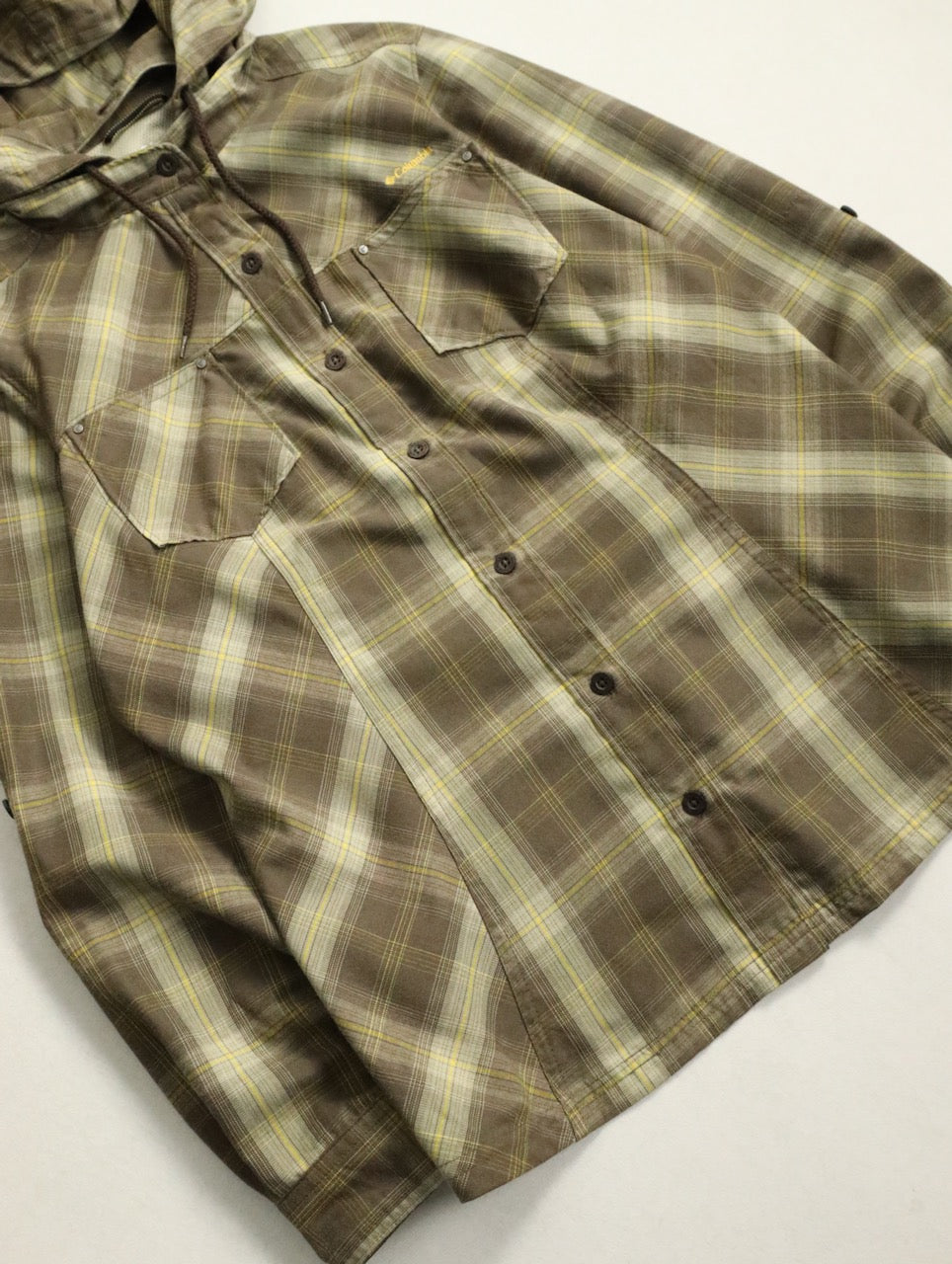 Columbia check shirt hoodie multi