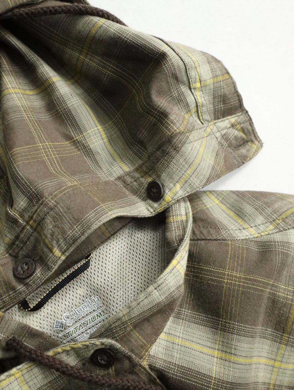 Columbia check shirt hoodie multi