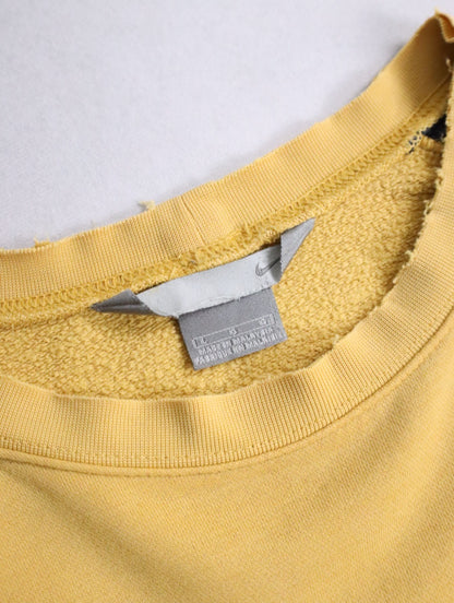 90-00s NIKE 2tone fade sweatshirt mustard-navy