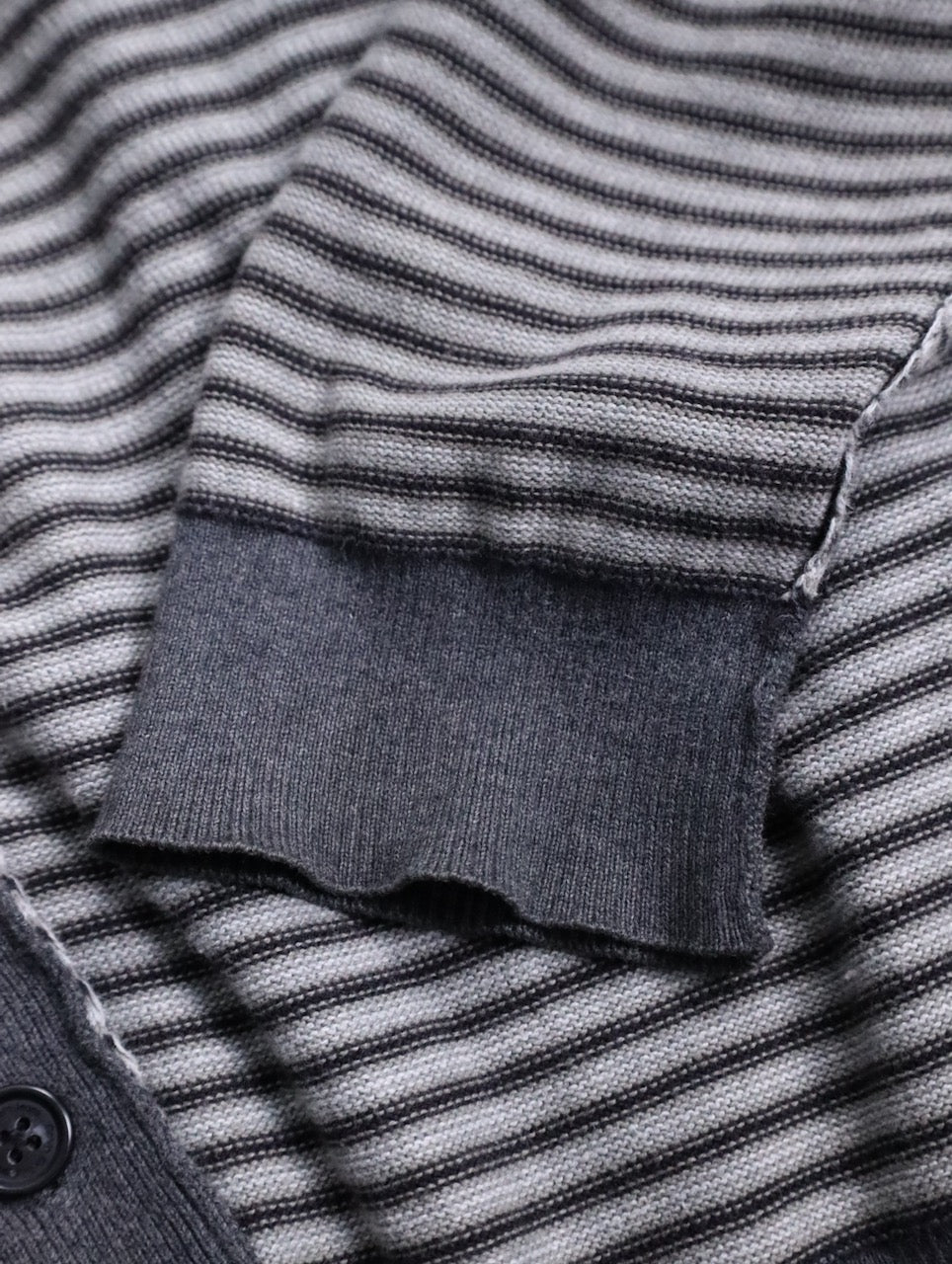 Calvin Klein Jens border cotton cardigan gray-black