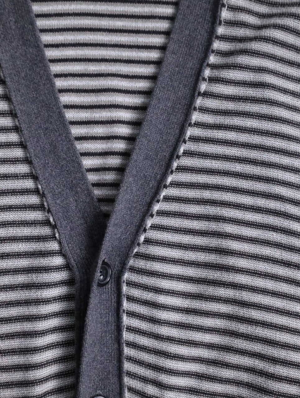 Calvin Klein Jens border cotton cardigan gray-black