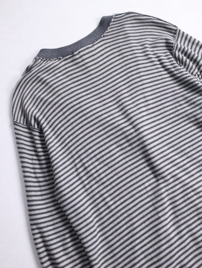 Calvin Klein Jens border cotton cardigan gray-black