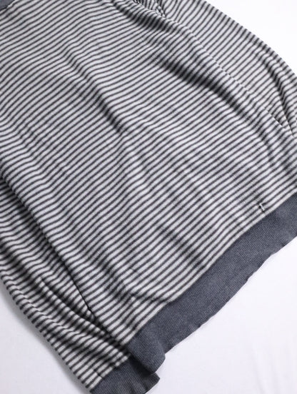 Calvin Klein Jens border cotton cardigan gray-black