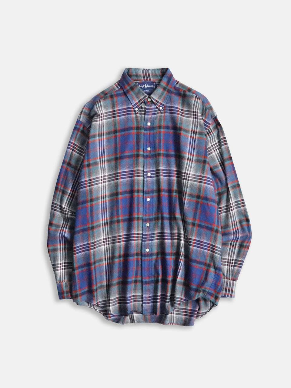 90s Ralph Lauren long checked shirt multi