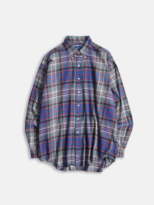 90s Ralph Lauren long checked shirt multi