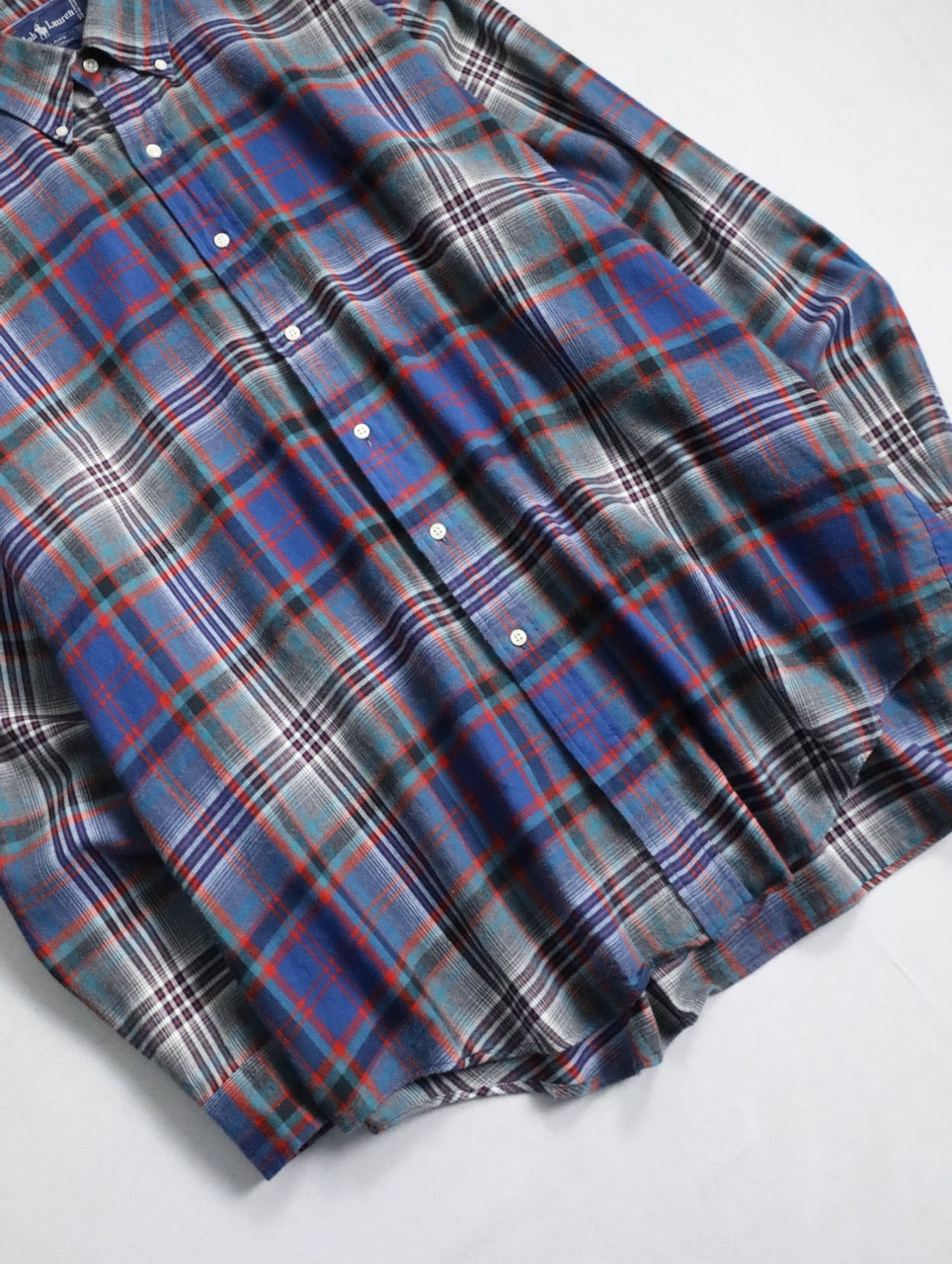 90s Ralph Lauren long checked shirt multi