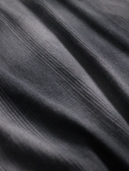 DKNY cotton viscose checked shirt black-gray