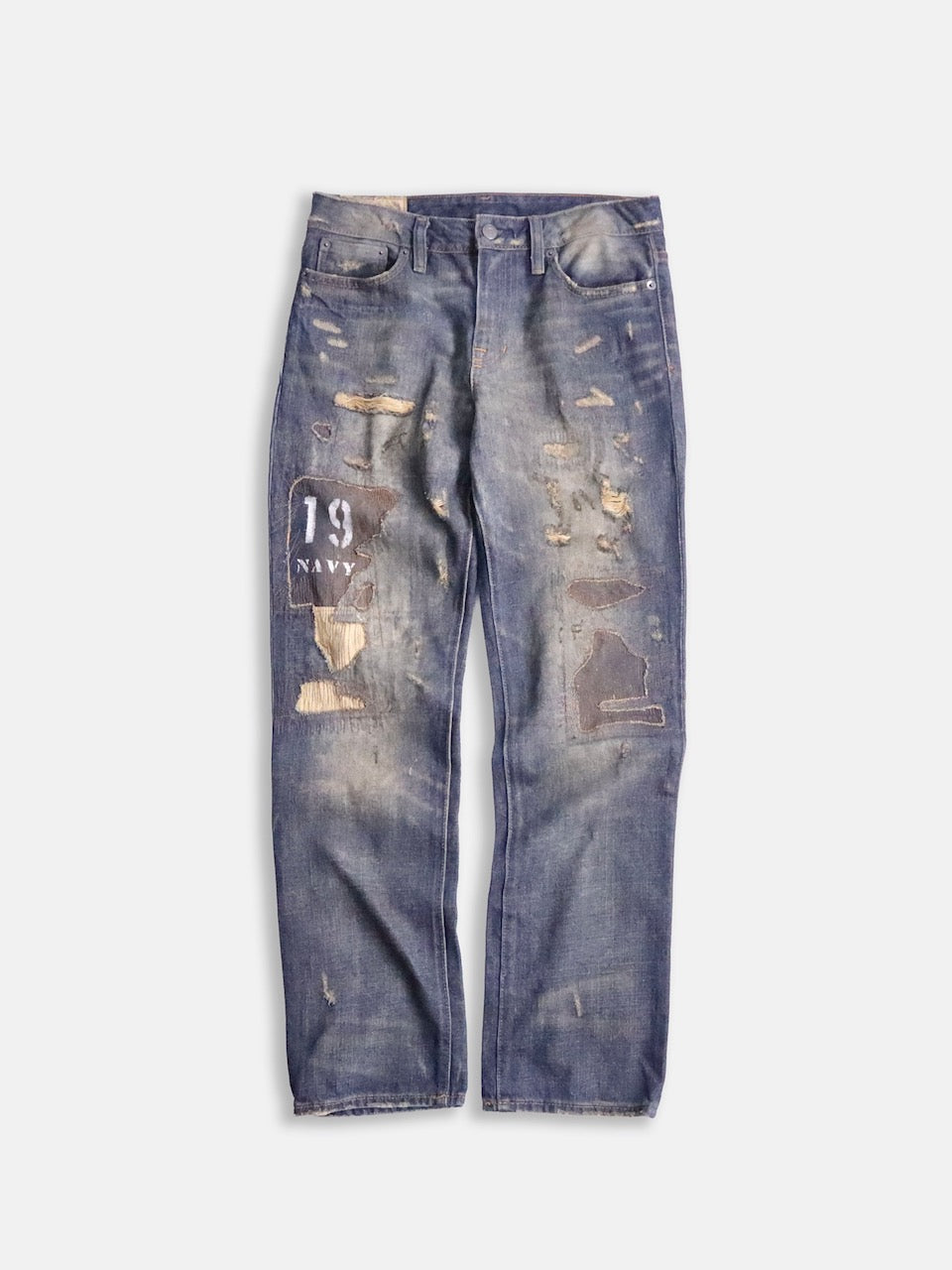 Polo Ralph Lauren patched denim pants blue