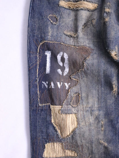 Polo Ralph Lauren patched denim pants blue