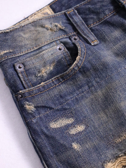 Polo Ralph Lauren patched denim pants blue