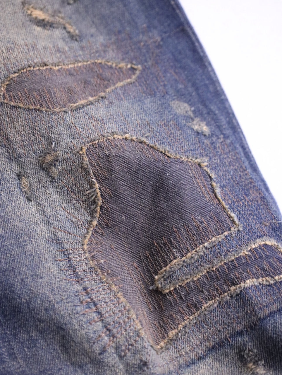 Polo Ralph Lauren patched denim pants blue