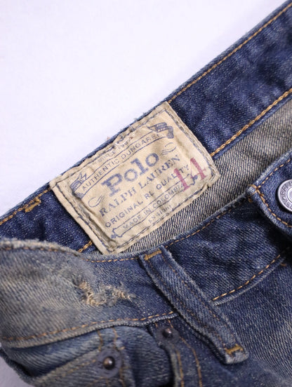 Polo Ralph Lauren patched denim pants blue