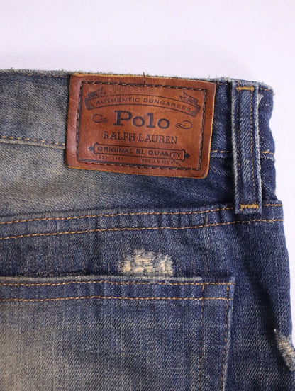 Polo Ralph Lauren patched denim pants blue