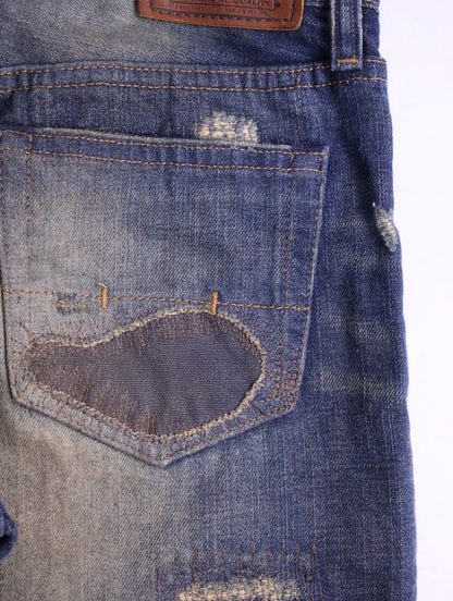 Polo Ralph Lauren patched denim pants blue